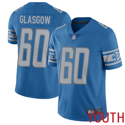 Detroit Lions Limited Blue Youth Graham Glasgow Home Jersey NFL Football #60 Vapor Untouchable->detroit lions->NFL Jersey